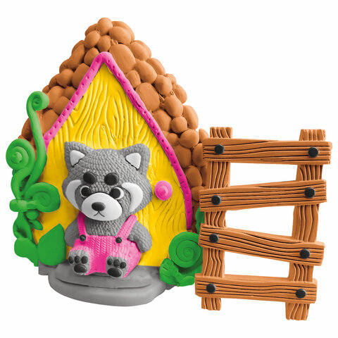 ПАННО ИЗ ГИПСА "СКАЗОЧНАЯ ДВЕРЦА", с красками и кистью для росписи, ассорти, BRAUBERG KIDS