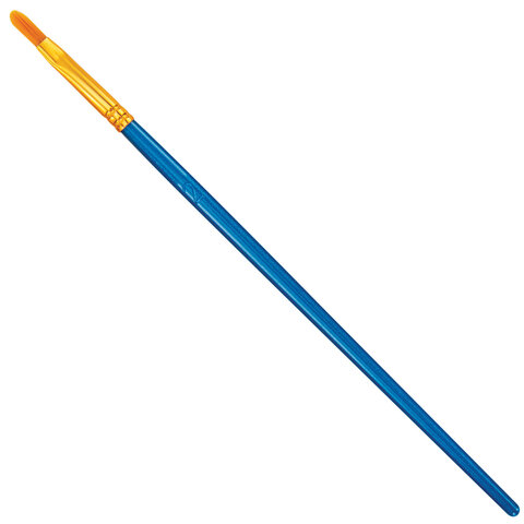 Кисти набор 10 шт., синтетика, синие, № 2/0-8 (Круглые; Овальные; Плоские; Лайнеры), WBZ (ВБЗ)