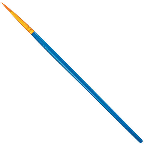 Кисти набор 10 шт., синтетика, синие, № 2/0-8 (Круглые; Овальные; Плоские; Лайнеры), WBZ (ВБЗ)