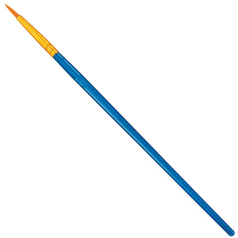 Кисти набор 10 шт., синтетика, синие, № 2/0-8 (Круглые; Овальные; Плоские; Лайнеры), WBZ (ВБЗ)