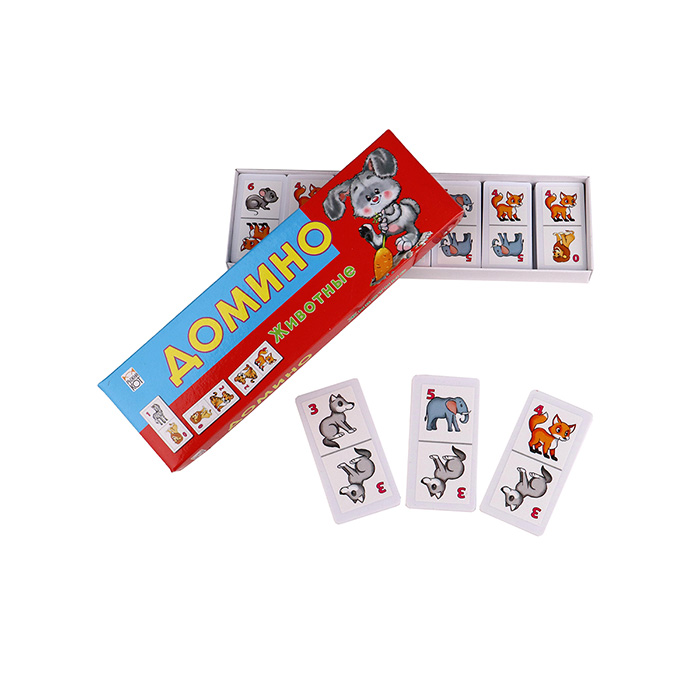 Игра наст.Домино Рыжий Кот "Животные", пластик
