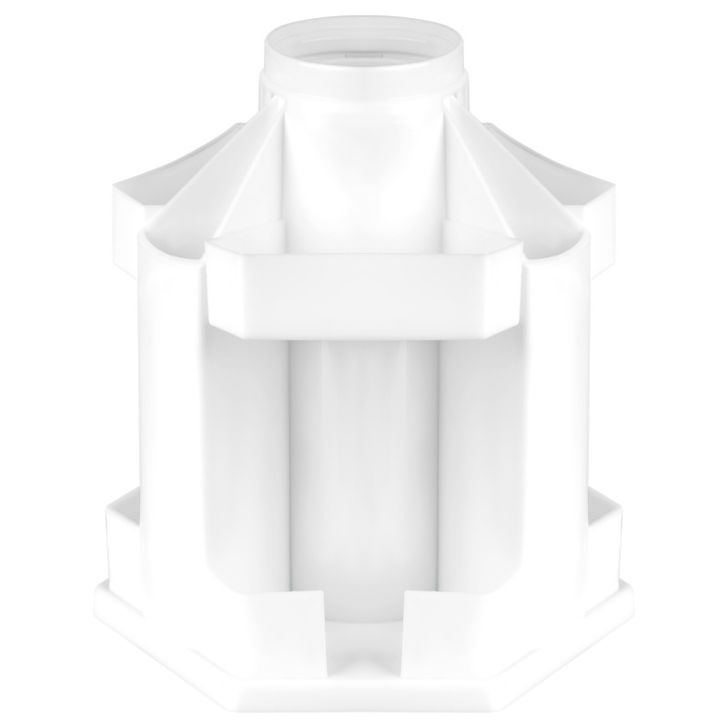 Настольная подставка СТАММ "Maxi Desk", пластиковая, вращающаяся, белая