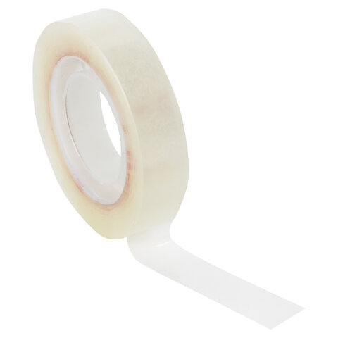 Клейкие ленты 12 мм х 33 м канцелярские BRAUBERG, комплект 12 шт., прозр., гарант. длина