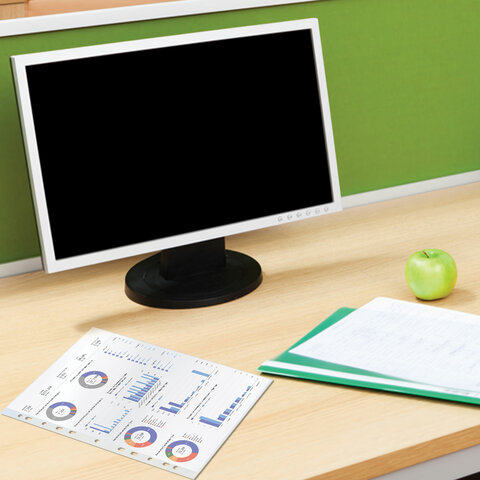 Папки-файлы перфорированные, А4, BRAUBERG,"апельсиновая корка", 30 мкм