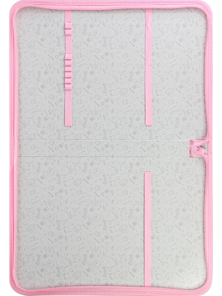 Папка для труда на молнии по кругу ГРАЦИОЗНЫЙ КОТИК (ПТР-8611) ламинир.картон, ткань, 340х235мм