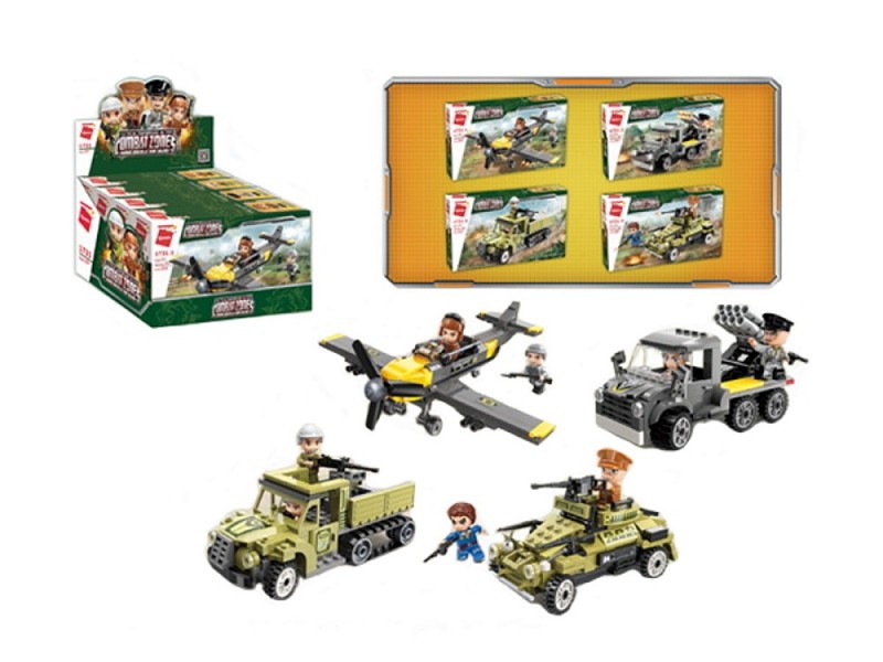 Конструктор пластик. Военная техника в шоу-боксе ( Арт. 1731Q) кратно 4