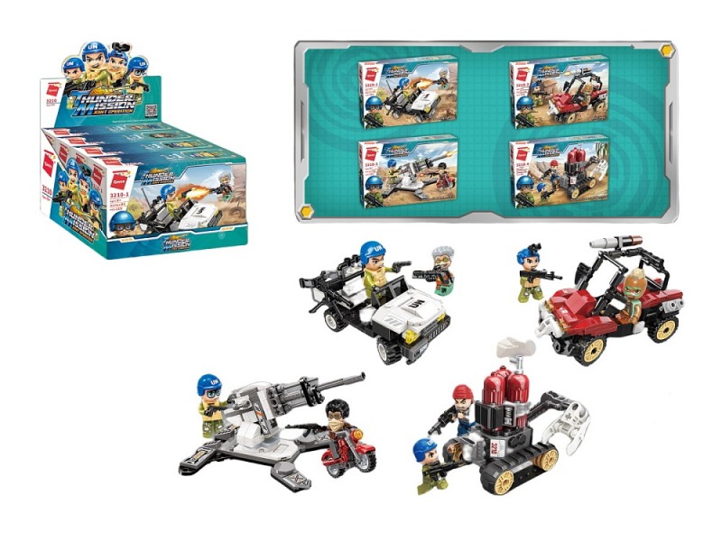 Конструктор пластик. Военная техника в шоу-боксе ( Арт. 3210Q) кратно 4