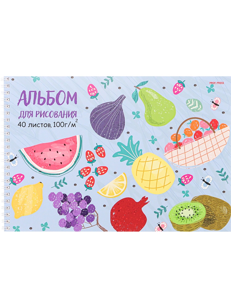 Альбом для рисования А4 40л. ЛЕТНЕЕ ЗАСТОЛЬЕ (40-5131) 2 диз. в сп., гребень, офсет