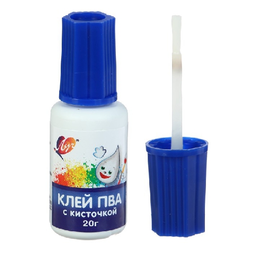 Клей ПВА Луч 20г с кисточкой