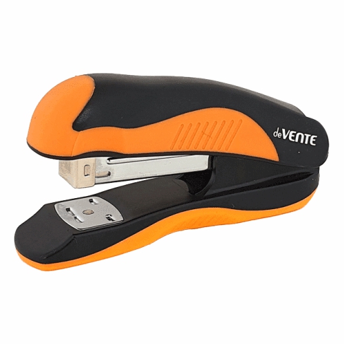 Степлер № 24/6(26/6) deVente "MonoChrome" 20л, черно-оранжевый, к/у
