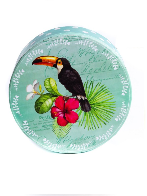 Круглая коробка Тукан 17,5 х 7 см