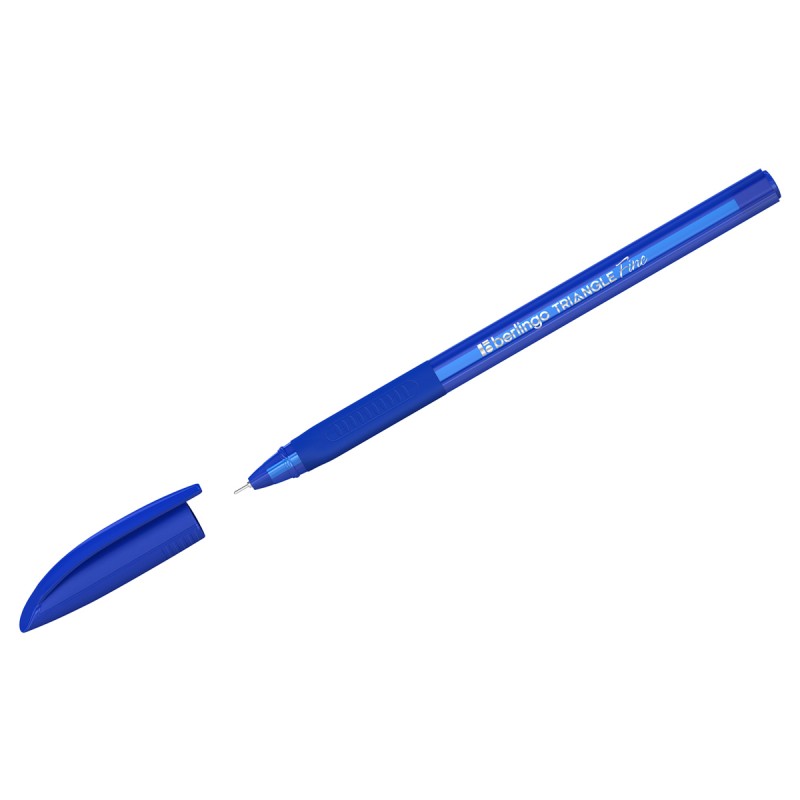Ручка шариковая Berlingo "Triangle Fine" синяя, 0,3мм, трехгран., грип CBp_03600