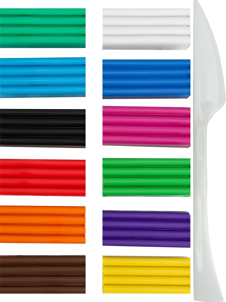 Пластилин 12 цв. Капибара (ПЛ-5952), 180г. к/к, стек