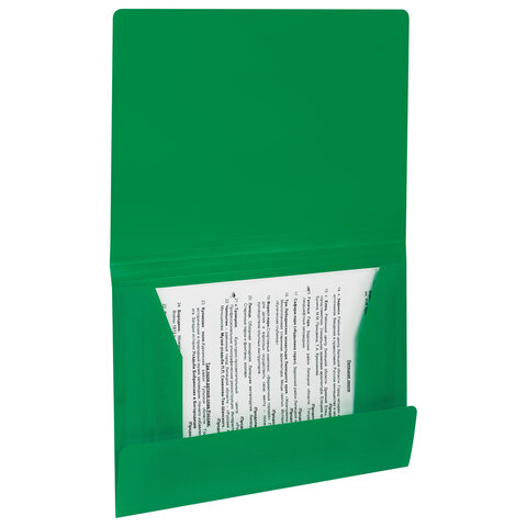 Папка на резинках А4 BRAUBERG PIXEL, темно-зеленая, до 300 листов, 0,5 мм