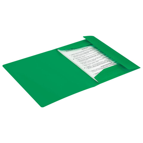 Папка на резинках А4 BRAUBERG PIXEL, темно-зеленая, до 300 листов, 0,5 мм