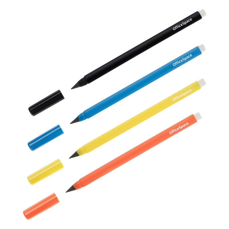 Карандаш ч/г с металлическим наконечником OfficeSpace Endless line, HB, ассорти