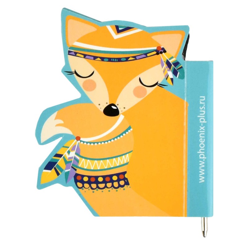 Закладка-ручка магнитная для книг арт. 50010 / 150 ЛИСИЧКА ( размер 60x60 мм, мелованная бумага, ферроагломерированный полимер, полноцветный дизайн, ф