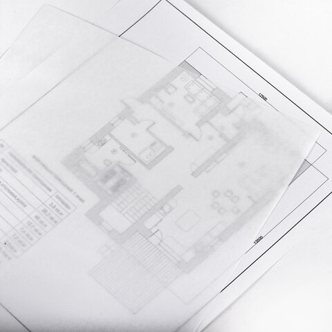 Калька для чертежных и дизайнерских работ папка, А4, 210х297 мм, 40 г/м2, 40 листов, BRAUBERG