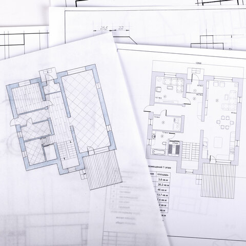 Калька для чертежных и дизайнерских работ папка, А4, 210х297 мм, 40 г/м2, 40 листов, BRAUBERG