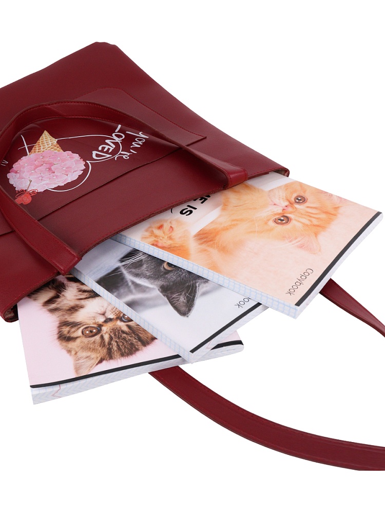 Сумка-шоппер LOVE (СМ-0723) на молнии, кожзам, внеш, внут карм 34.5х31 см