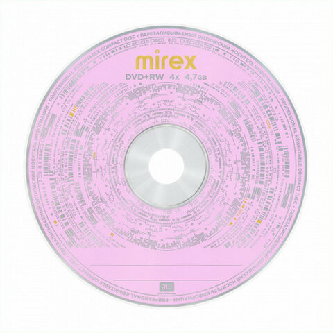 Диск DVD+RW (плюс) MIREX, 4,7 Гб, 4x, Slim Case, 1 штука, UL130022A4S