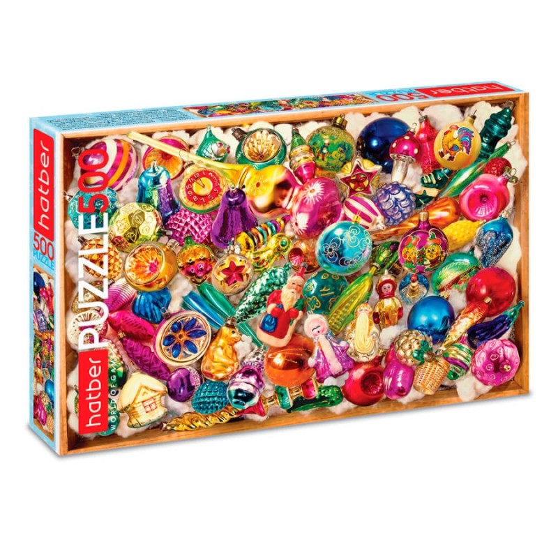 Пазл 500 эл. А2 Hatber "Елочные игрушки"