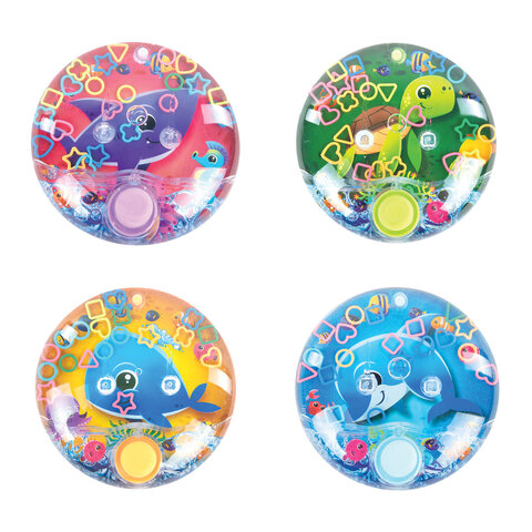 Водная игра ПОДВОДНЫЙ МИР, 10х10 см, колечки, ассорти, 4 вида, JOLLY JOT (ДЖОЛЛИ ДЖОТ)