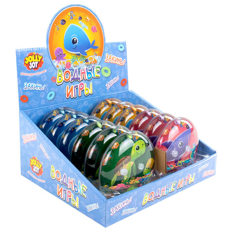 Водная игра ПОДВОДНЫЙ МИР, 10х10 см, колечки, ассорти, 4 вида, JOLLY JOT (ДЖОЛЛИ ДЖОТ)