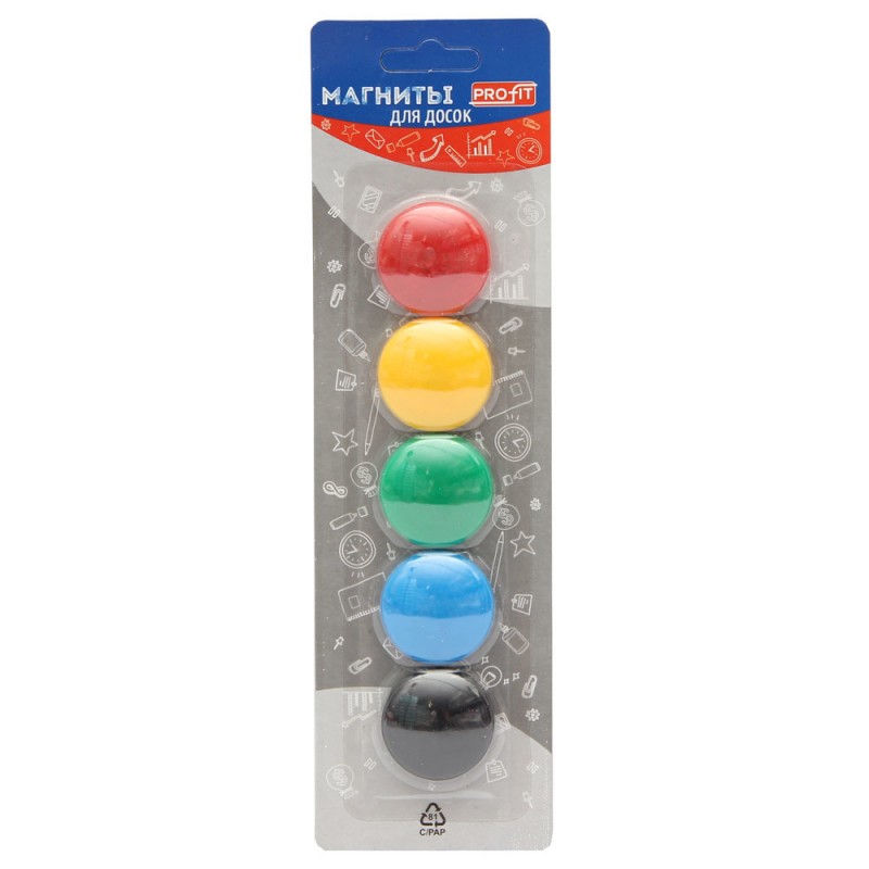 Набор магнитов для досок d=30. 5шт