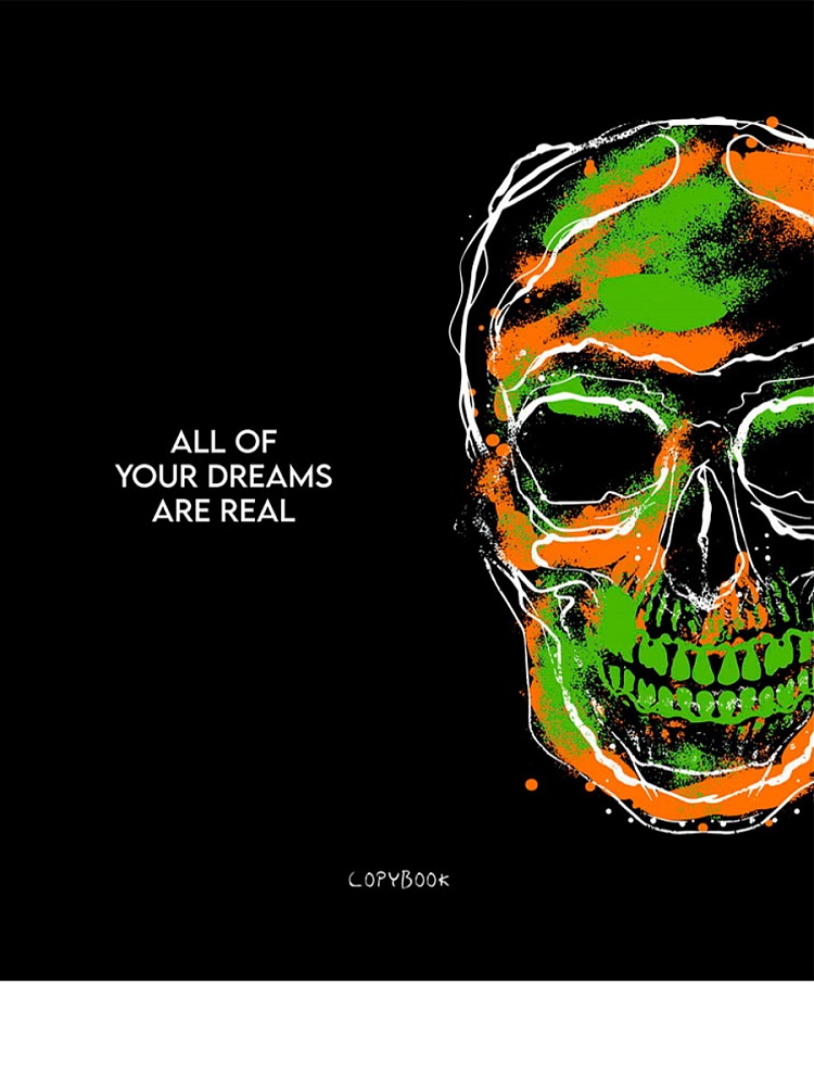 ТМ"Collezione" Тетрадь КЛЕТКА 48л. ЧЁРНЫЙ МИКС (48-9621) цв мел обл, 5 диз в спайке, 6+0