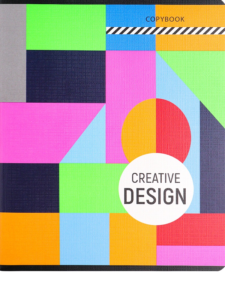 ТМ"Collezione" Тетрадь КЛЕТКА 48л.СОВРЕМЕННЫЙ КРЕАТИВ (48-0864) цв мел обл.,5 диз в сп, 6+0,лен