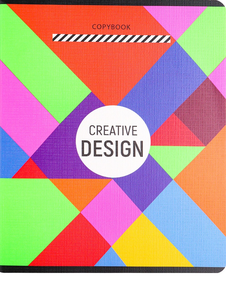 ТМ"Collezione" Тетрадь КЛЕТКА 48л.СОВРЕМЕННЫЙ КРЕАТИВ (48-0864) цв мел обл.,5 диз в сп, 6+0,лен