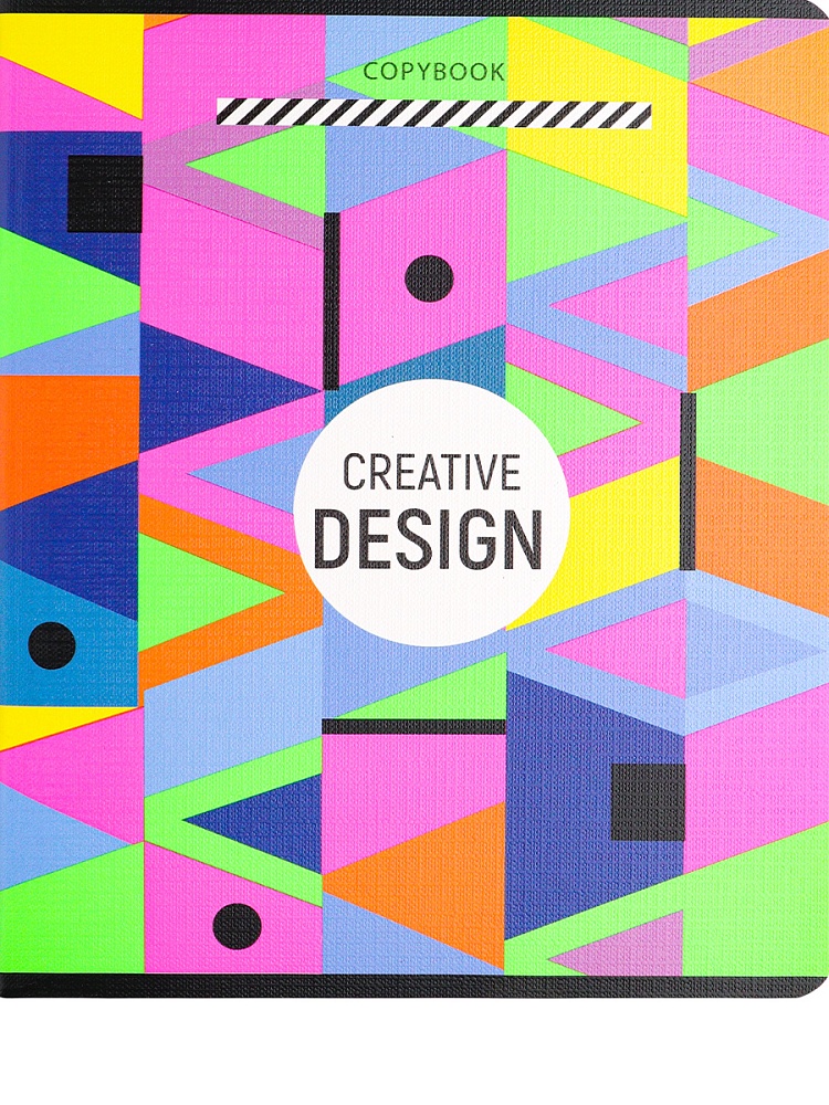 ТМ"Collezione" Тетрадь КЛЕТКА 48л.СОВРЕМЕННЫЙ КРЕАТИВ (48-0864) цв мел обл.,5 диз в сп, 6+0,лен