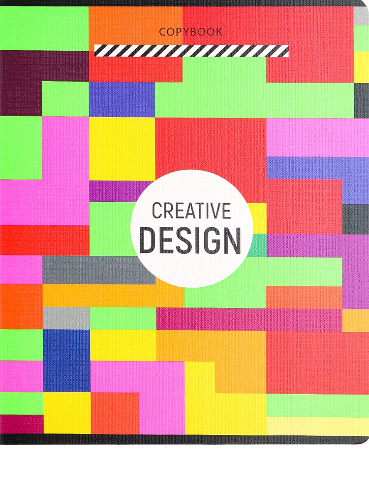 ТМ"Collezione" Тетрадь КЛЕТКА 48л.СОВРЕМЕННЫЙ КРЕАТИВ (48-0864) цв мел обл.,5 диз в сп, 6+0,лен