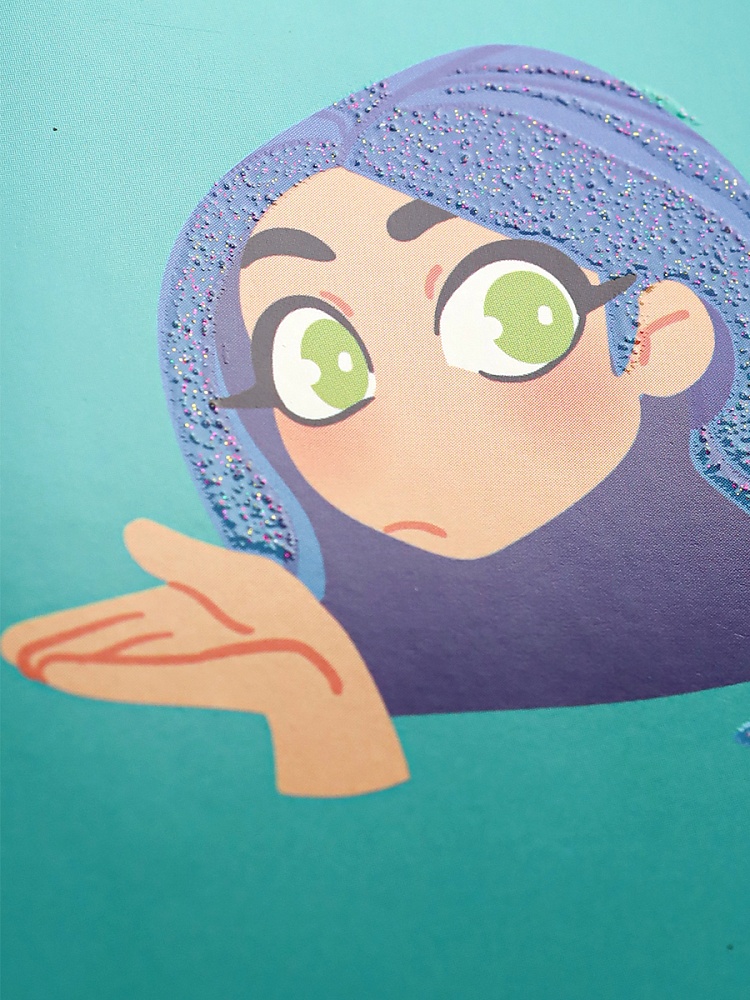 Тетрадь КЛЕТКА 48л. СТИКЕРЫ ДЕВЧОНОК (48-7022) цв мел обл,5 д в сп,глиттер неон.