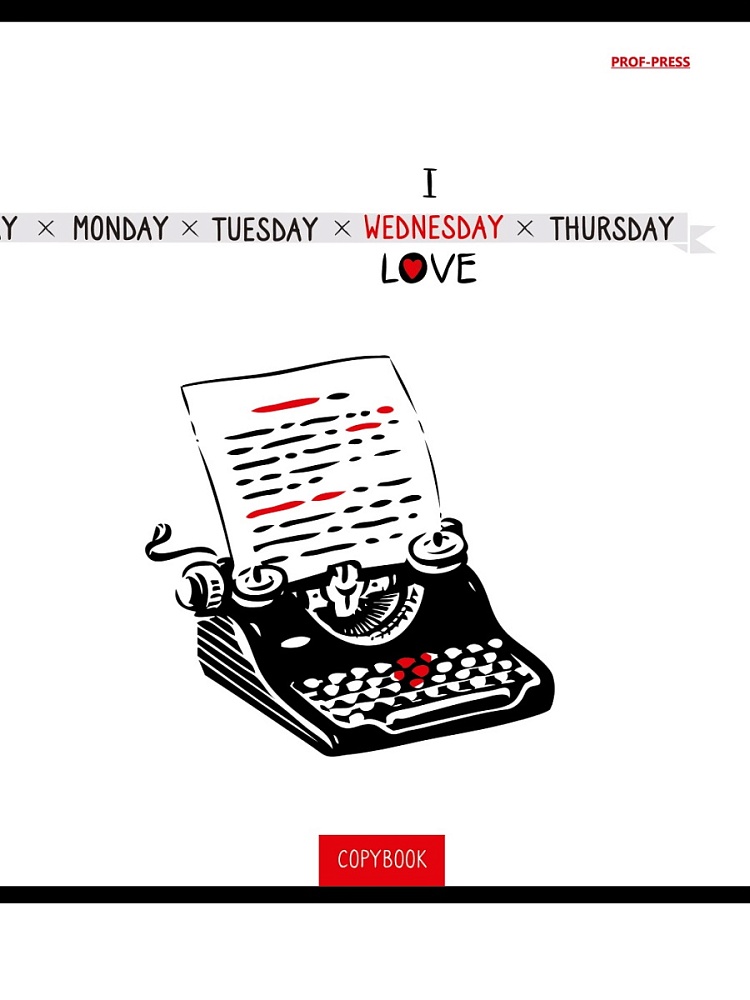 Тетрадь КЛЕТКА 48л. WEDNESDAY WHITE (48-5069) цветная мелованная обложка