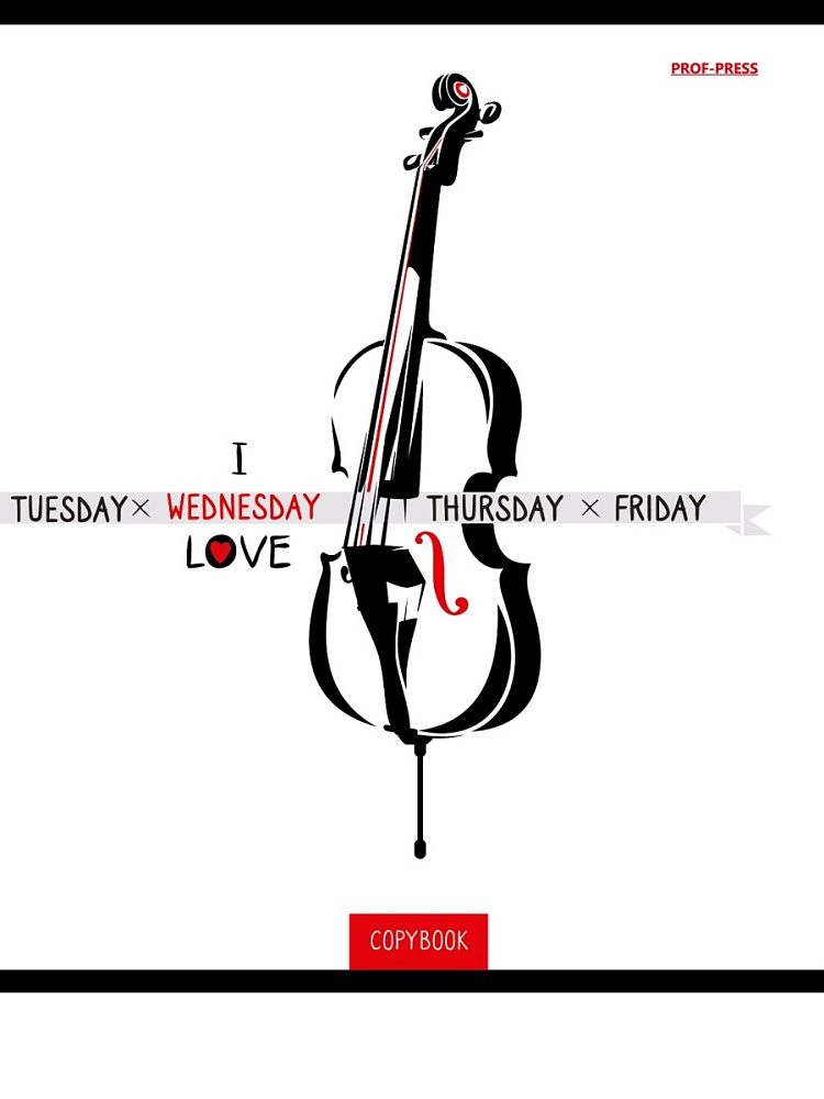 Тетрадь КЛЕТКА 48л. WEDNESDAY WHITE (48-5069) цветная мелованная обложка