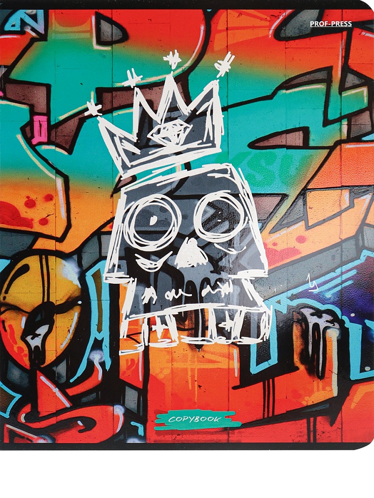 Тетрадь КЛЕТКА 48л. МОЛОДЁЖНЫЕ ДИЗАЙНЫ (48-2417) твин-лак, цвет.мелов.обл., 5 диз в спайке