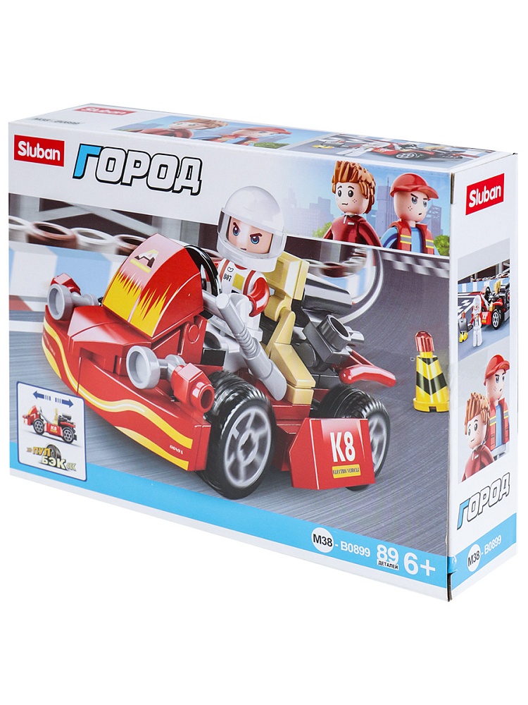 Конструктор пластиковый Sluban Город. Картинг (89 дет., 1 фигур.)