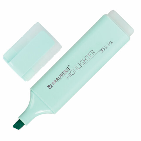 Текстовыделитель BRAUBERG "ORIGINAL PASTEL", БИРЮЗОВЫЙ, линия 1-5 мм