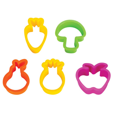 Формочки для лепки 10 штук и скалка ЮНЛАНДИЯ, европодвес