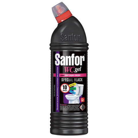 Чистящее средство 750 г, SANFOR WC gel (Санфор гель) "Special Black"