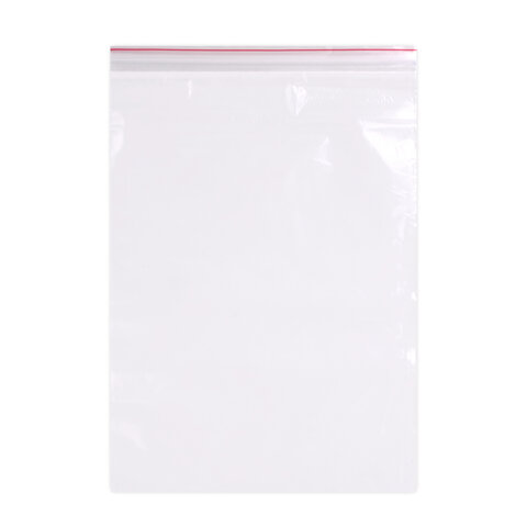 Пакеты ZIP LOCK зиплок ПРОЧНЫЕ, комплект 100 шт., 180х250 мм, ПВД, 60 мкм, BRAUBERG EXTRA, 608173