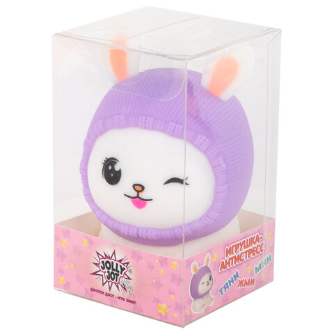 Игрушка-антистресс "МИЛЫЙ ЗАЙКА", 10,5 см, ассорти, 2 цвета, дисплей, JOLLY JOT (ДЖОЛЛИ ДЖОТ)