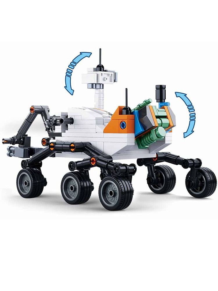 Конструктор пластиковый. SLUBAN Космос. Марсоход (288 деталей