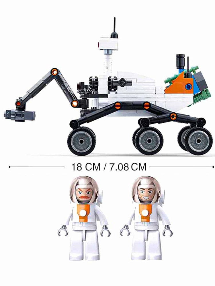 Конструктор пластиковый. SLUBAN Космос. Марсоход (288 деталей