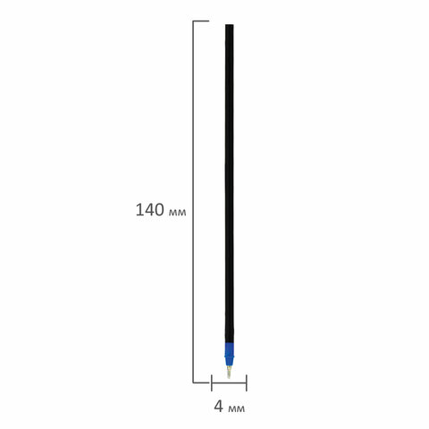 Стержень шариковый масляный PENSAN "My-Tech" 140 мм, СИНИЙ, узел 0,7 мм, линия 0,35 мм