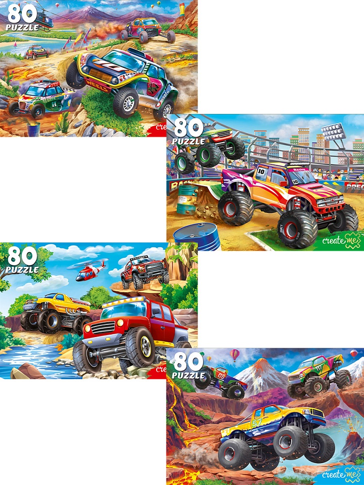 ПАЗЛЫ 80 элементов. КРУТОЙ ВИРАЖ №17