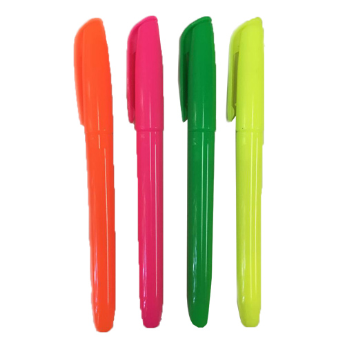 Набор текстовыделителей Attomex 4цв. (желтый, зеленый, оранжевый, розовый) 4мм, круглый копус, скошенный