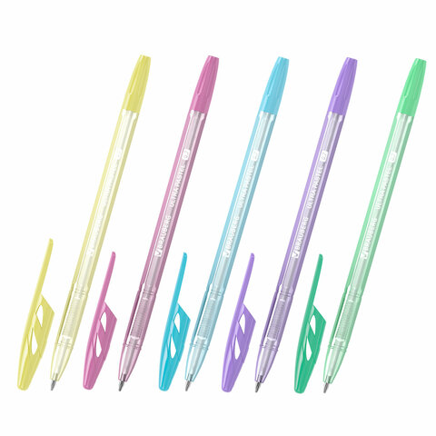 Ручка шариковая BRAUBERG "ULTRA PASTEL", СИНЯЯ, узел 0,7 мм, чернила ГЕРМАНИЯ, наконечник ШВЕЙЦАРИЯ